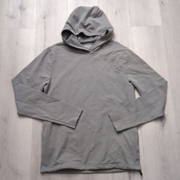 Rhone Hoodie Mens Small gray Long Sleeve Lightweight Performance Pullover - Picture 1 of 6
